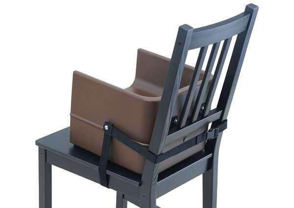 CHB-1PK, Double Sided Booster Seat with Strap, Black