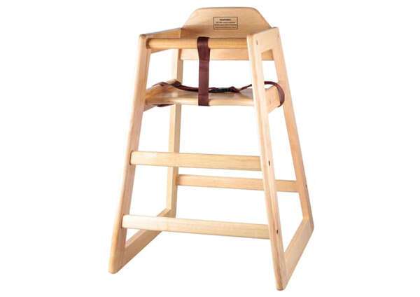 - CHH-101, Natural Wood High Chair
