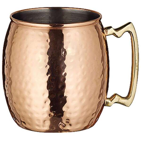 - CMM-20H, 20-Ounce Hammered Moscow Mule Mug, with Brass Handle, Copper-Plated