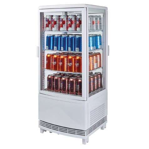 Winco CRD-1, Countertop Refrigerated Beverage Display, 120V, 180W, Curved Doors