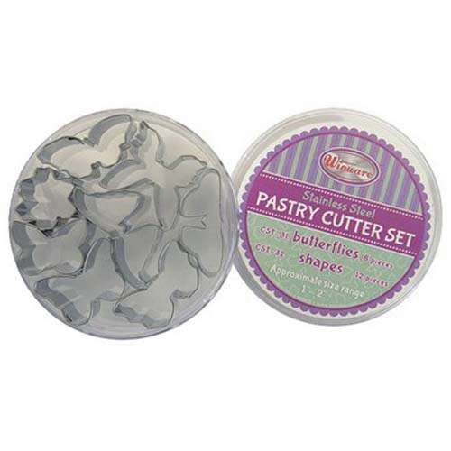 - CST-31, Butterfly Stainless Steel Cookie Cutters, 8-Piece Set, 1-Inch to 2-Inch Diameter