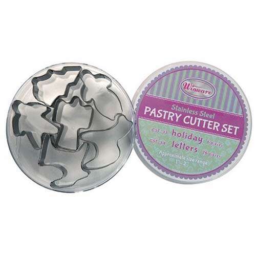 - CST-33, Holiday Stainless Steel Cookie Cutters, 6-Piece Set, 1-Inch to 2-Inch Diameter