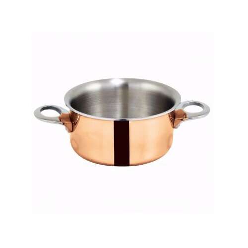 - DCCR-3C, 3.75-Inch Tri-Ply Mini Casserole, Copper Plated, 15 Oz