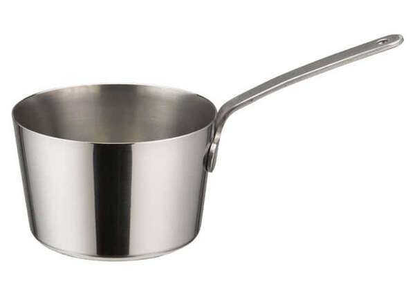 - DCWB-101S, 2.75-Inch Dia Stainless Steel Mini Taper Sauce Pan with Long Handle