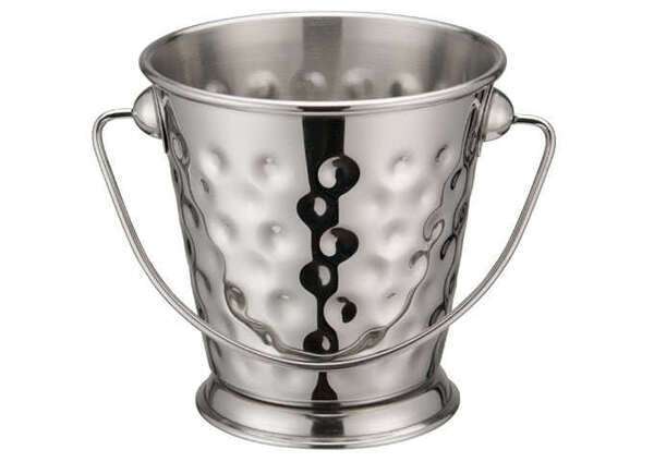 - DDSA-102S, 3.5-Inch Dia Stainless Steel Mini Serving Pail with Handle, Hammered