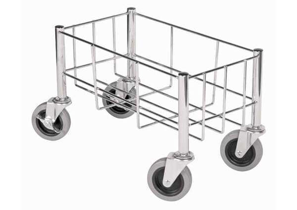 - DWR-1708, 18x9-Inch Stainless Steel Wire Trash Can Cart