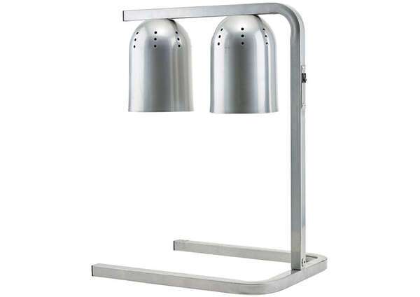 Winco EHL-2C, Electric Heat Lamp, Steel, Two 250 W Bulbs, 120 V