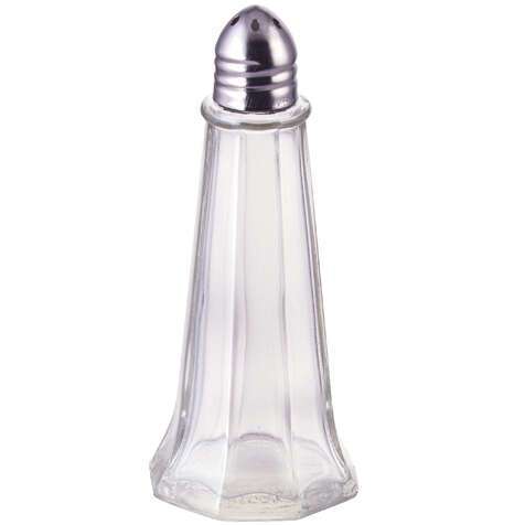 - G-110, 1-Ounce Tower Glass Shaker with Chrome Top, 1 Dozen