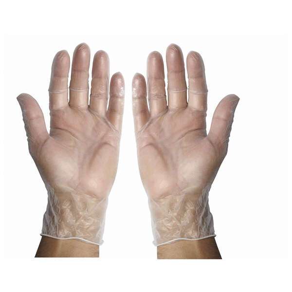 Winco GLV-M, Medium Vinyl Pre-Powdered Disposable Gloves, 100/CS