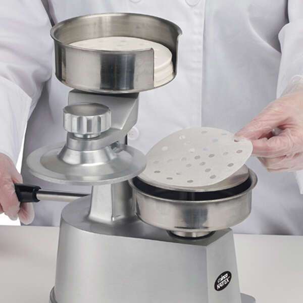 Winco HBP-PR130 5-inch Round Perforated Patty Paper, 10 Packs of 500