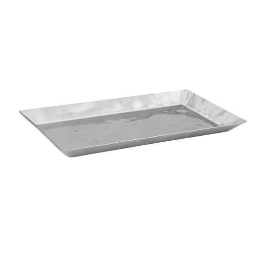 - HPO-15, 15x8.5x1-Inch, Oblong Serving Tray, Hammered Steel