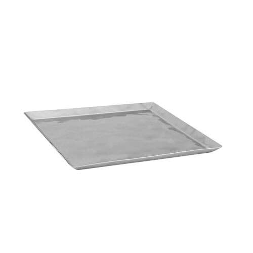 - HPS-12, 11.75x11.75x0.6-Inch Square Display and Server Tray, Hammered Steel