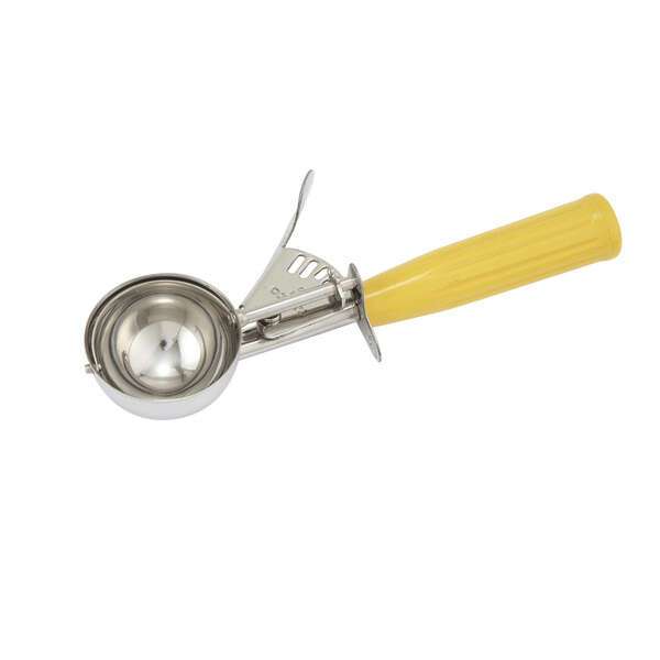 - ICD-20, 2-Ounce Ice Cream Disher with Yellow Handle, Size 20, NSF