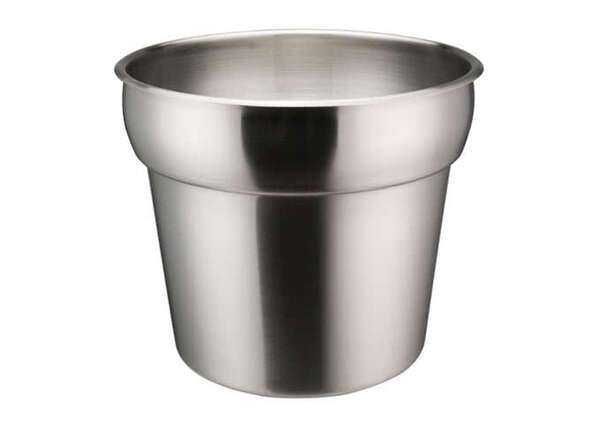 Winco INSN-7 7 Qt Stainless Steel Round Inset
