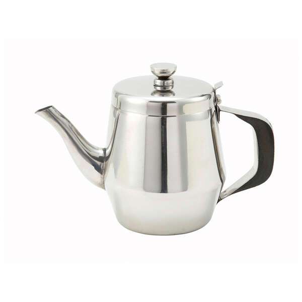 - JB2932, 32-Ounce Gooseneck Teapot with Handle, Stainless Steel