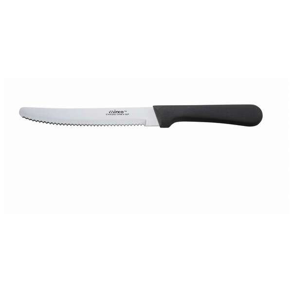 - K-50P, Round Tip Steak Knife with 5-Inch Blade and Plastic Handle