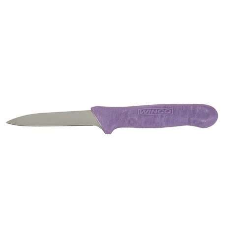 - KWP-30P, 3.25-Inch Stainless Steel Paring Knife, Purple Handle