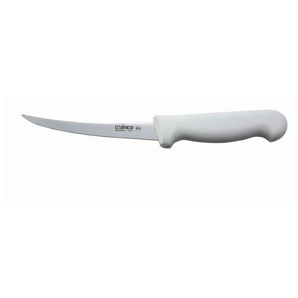 - KWP-60, Boning Knife with 6-Inch Curved Blade and Polypropylene Handle, NSF