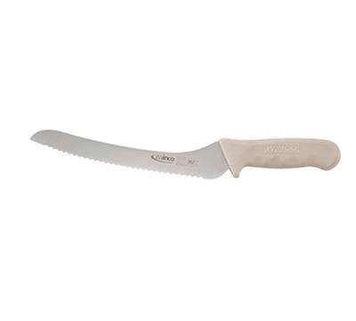 - KWP-92, 9-Inch Offset Bread Knife with White Polypropylene Handle, NSF