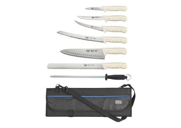 - KWP-KIT1, 7-piece Stal Cutlery Set with Storage Bag, NSF