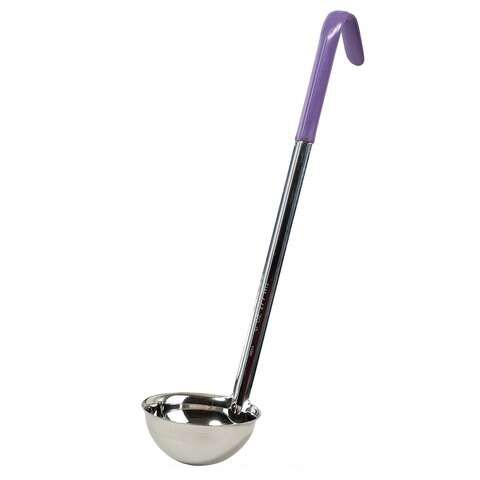 - LDC-6P, 6-Ounce Stainless Steel Ladle with Purple Handle, Allergen Free