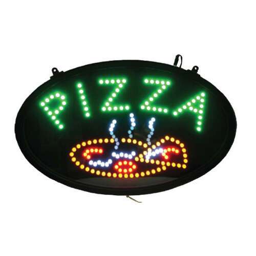 - LED-11, 22.75x1.75x14-inch 'Pizza' LED Sign with Dust-Proof Cover