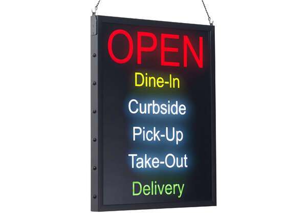 Winco LED-20 19x24-Inch All-in-One "OPEN" LED Sign, EA