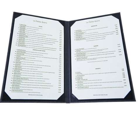 - LMD-814GY Gray Two-Views Menu Cover for 8.5x14-Inch Insets