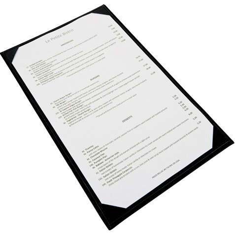 - LMS-814BK Black Single View Menu Cover for 8.5x14-Inch Insets