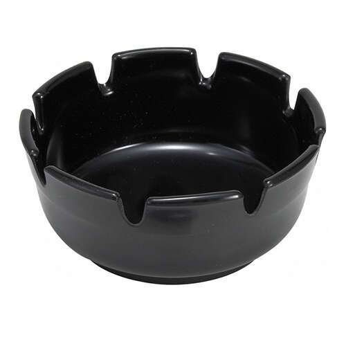 - MAS-4K, 4-Inch Diameter Black Melamine Ashtray, 1 Dozen