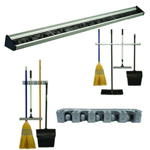 - MHH-24, 24" Mop & Broom Rack w/Rubber Bristles