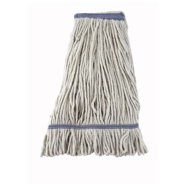 - MOP-24W, 24-Ounce White Yarn Wet Mop Head, Looped End