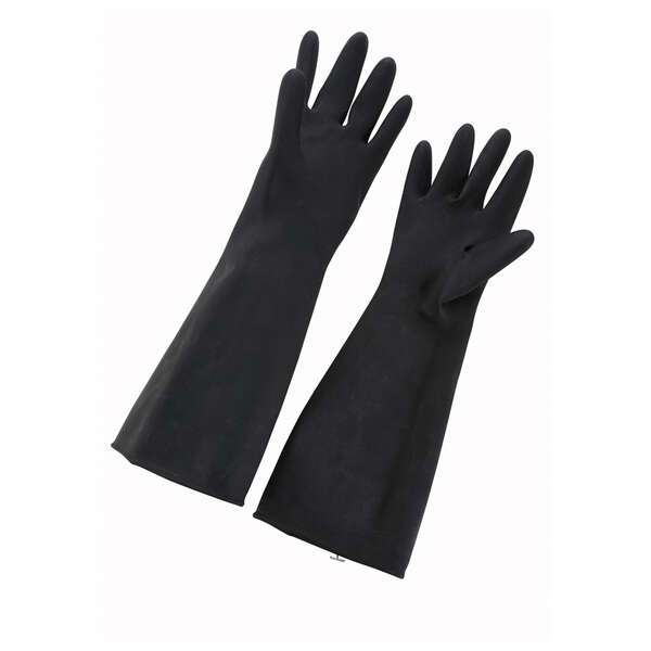 - NLG-1018, 18-Inch Black Natural Latex Gloves, Large, Pair