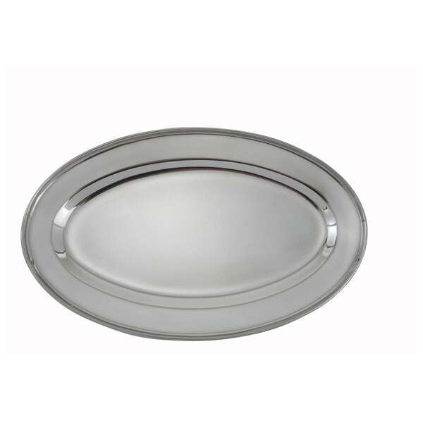 - OPL-16, 16x10.25-Inch Heavy Stainless Steel Oval Platter