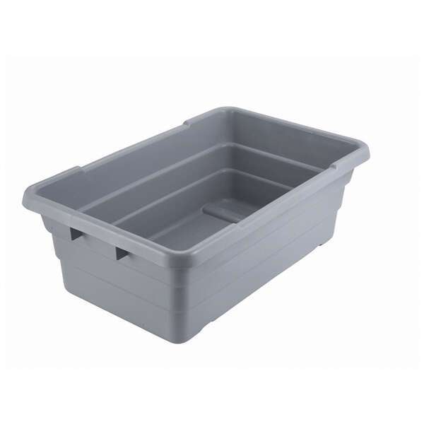- PL-8, 24.5x15.75x9-Inch Deep Plastic Lug Box, Gray