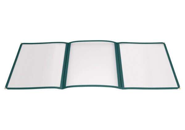 PMCT-9G, 12x9.5-Inch Green Triple Fold Menu Cover
