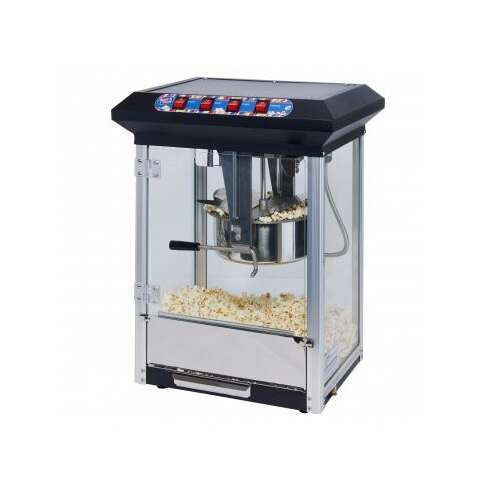 Winco POP-8B, Showtime Electric 8 Oz. Popcorn Machine, 120V, 1130W, Black
