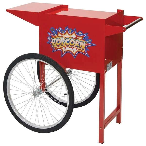 Winco POP-8RC, Popcorn Cart for POP-8R, 36 7/8-Inch W x 17 1/4-InchD x 32 1/2-InchH, 22-Inch Spoked Wheels