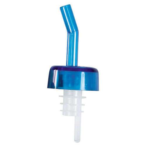 Winco PPW-B, Whiskey Free Flow Pourer, Blue Collar and Spout, 1 Dozen