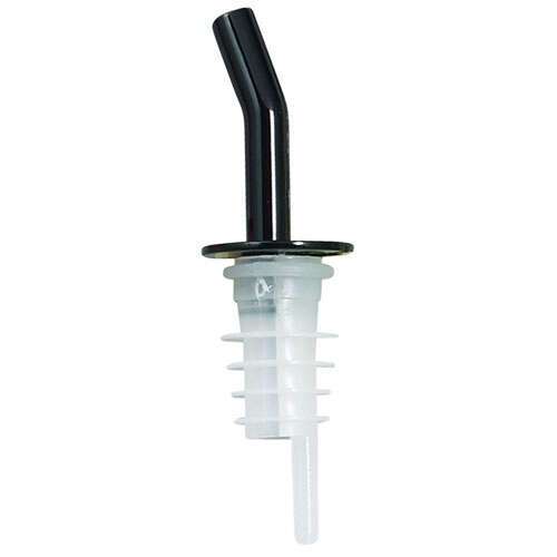 Winco PPW-NK, Whiskey Free Flow Pourer, Black Spout, no Collar, 1 Dozen