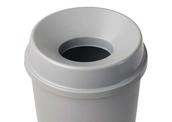 PTCRL-22G, Gray Plastic Round Trash Can Lid for PTCR-22G Trash Can