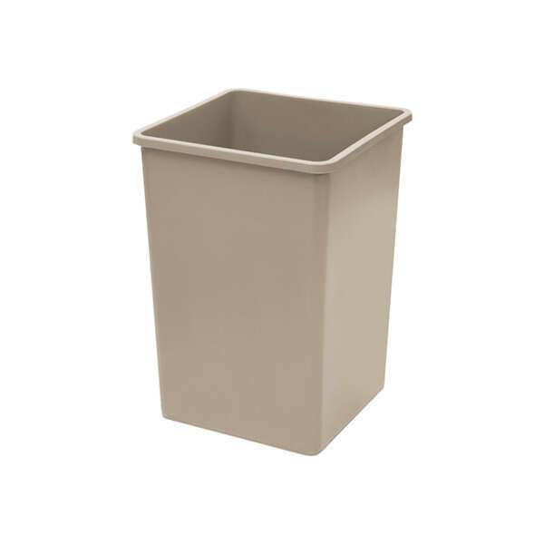- PTCS-35BE, 35 Gallon Beige Square Plastic Trash Can