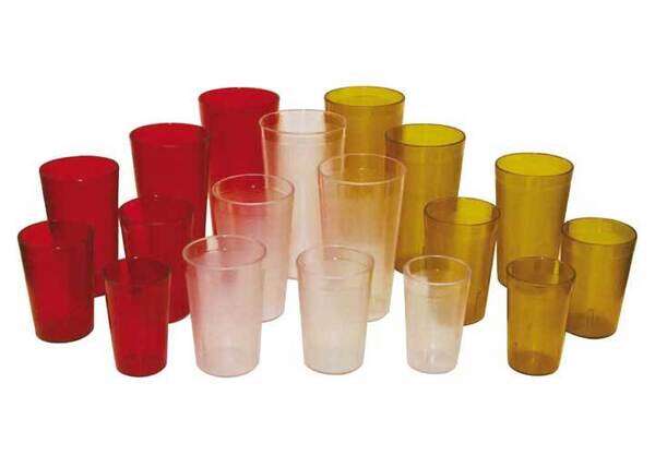 - PTP-09A, 9.5-Ounce Amber Pebbled Plastic Tumblers, 1 Dozen