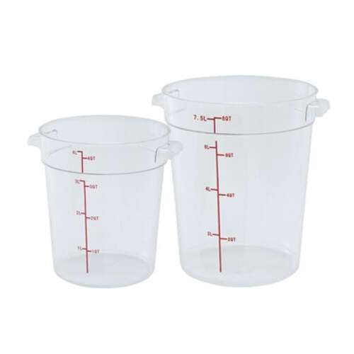 - PTRC-12, 12-Quart Polypropylene Round Storage Container, Translucent