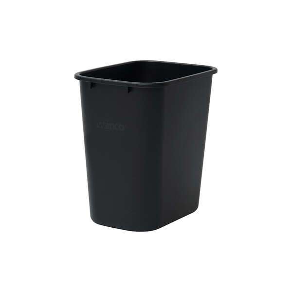 - PWR-28K, 28 Quart Black Plastic Rectangular Waste Basket