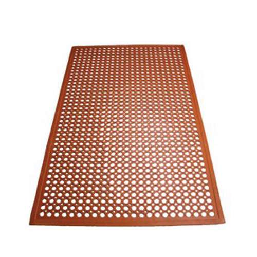 - RBM-35R, 36x60x0.5-Inch Grease-Resistant Anti-Fatigue Beveled Rubber Floor Mat, Red