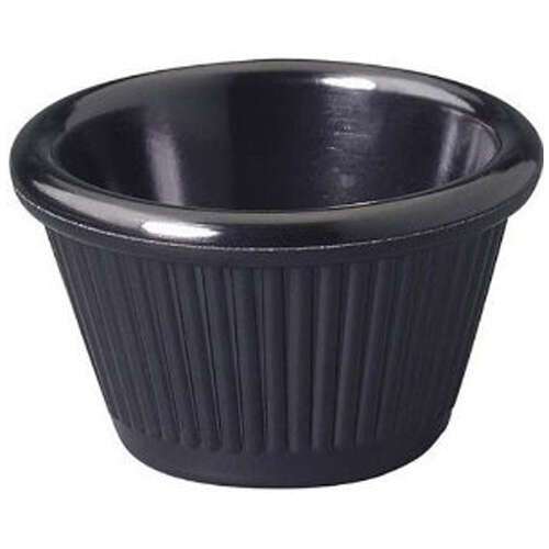 - RFM-1K, 1.5-Ounce Fluted Melamine Ramekins, Black, 1 Dozen