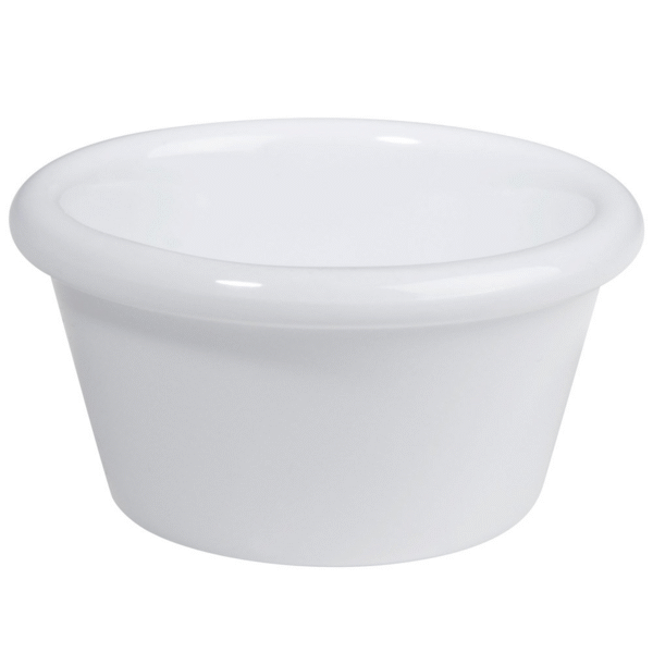 - RP-4W, 4-Ounce Plain Melamine Ramekins, White, 1 Dozen