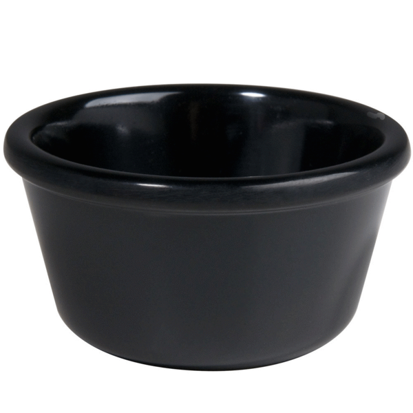 - RP-6K, 6-Ounce Plain Melamine Ramekins, Black, 1 Dozen