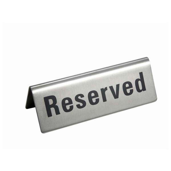 - RVS-4, 4.75x1.75-Inch Stainless Steel Reserved Sign